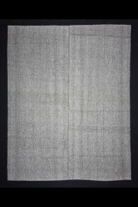 Grey Turkish Rug Plain Gray Flat Weave Kilim Rug 8x10 Feet  236,297
