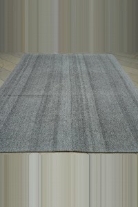 Plain Gray Kilim Rug 7x10 Feet  225,316 - Grey Turkish Rug  $i