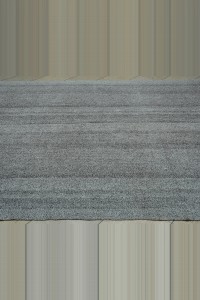 Plain Gray Kilim Rug 7x10 Feet  225,316 - Grey Turkish Rug  $i
