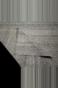 Plain Gray Kilim Rug 7x10 Feet  225,316 - Grey Turkish Rug  $i