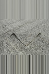 Plain Gray Turkish Flat Weave Kilim Rug 8x11  233,336 - Grey Turkish Rug  $i