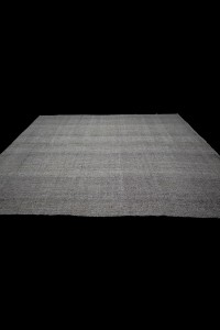 Plain Gray Turkish Flat Weave Kilim Rug 8x11 Feet  233,336 - Grey Turkish Rug  $i