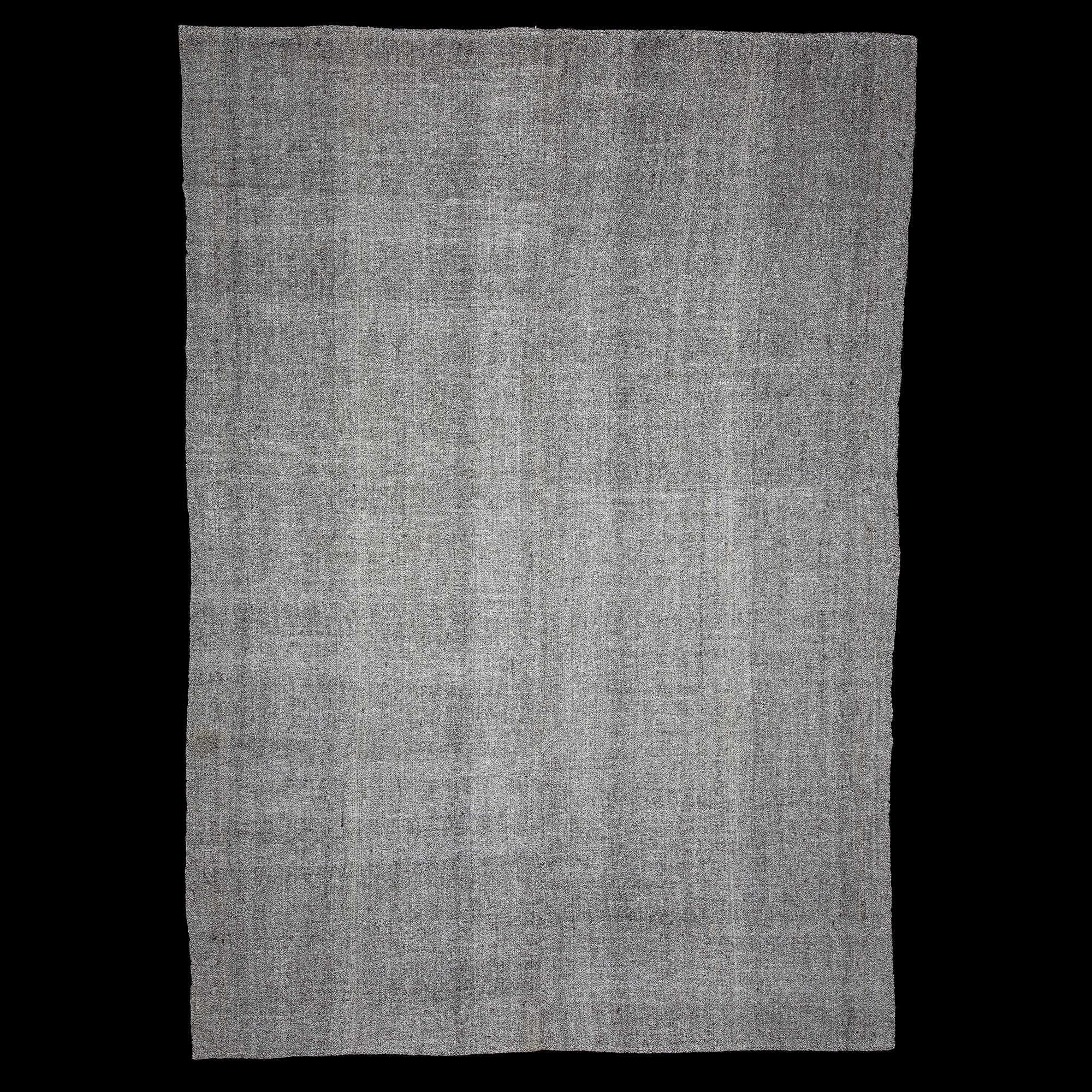 Plain Gray Turkish Flat Weave Kilim Rug 8x11 Feet  233,336 - Grey Turkish Rug 