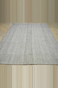 Plain Gray Turkish Kilim Rug 6x10 Feet 190,294 - Grey Turkish Rug  $i