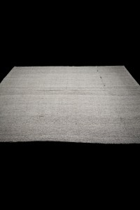 Plain Gray Turkish Kilim Rug 6x10 Feet 190,294 - Grey Turkish Rug  $i