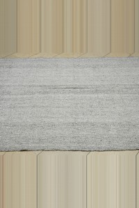 Plain Gray Turkish Kilim Rug 6x10 Feet 190,294 - Grey Turkish Rug  $i