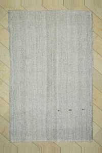 Grey Turkish Rug Plain Gray Turkish Kilim Rug 6x10 Feet 190,294