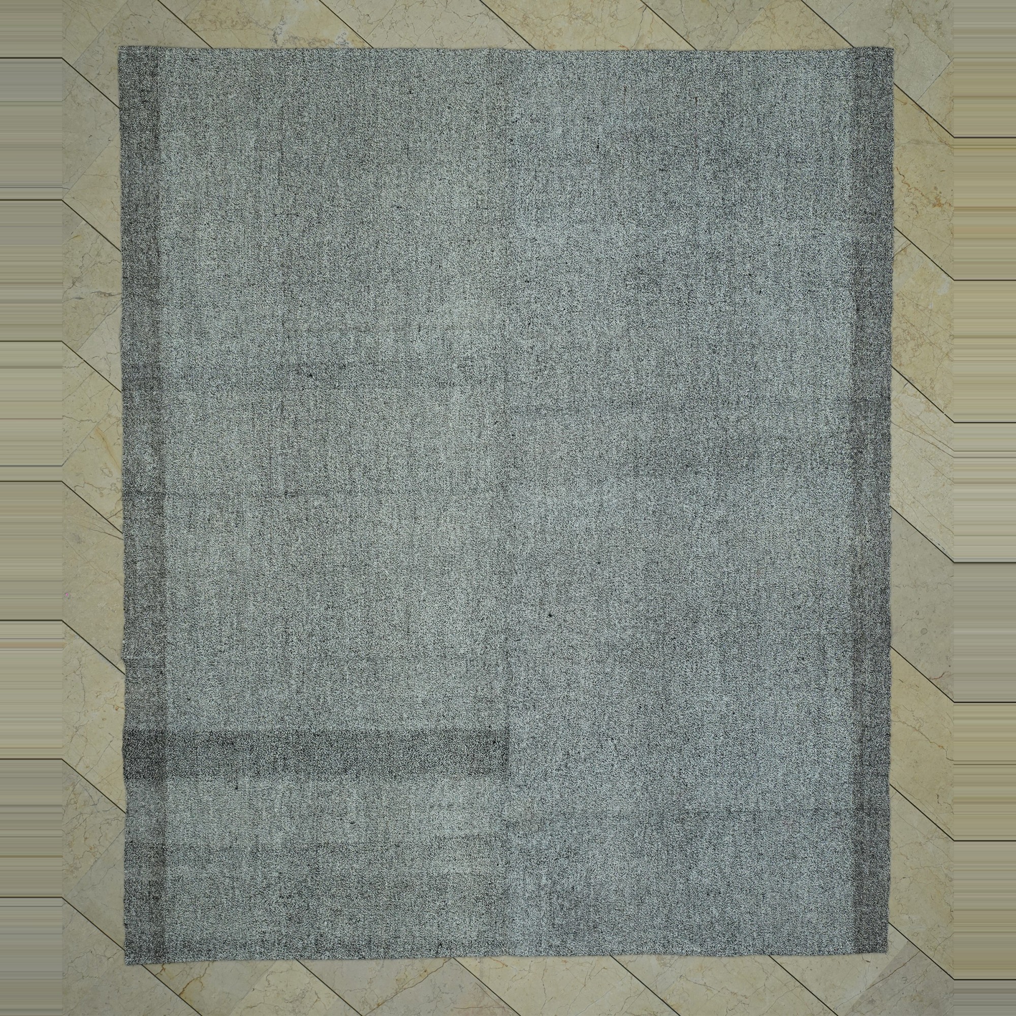 Plain Gray Turkish Kilim Rug 8x9   227,265 - Grey Turkish Rug