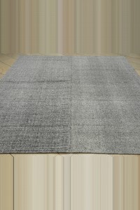 Plain Natural Gray Kilim Rug 8x10 240,284 - Grey Turkish Rug  $i