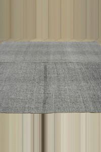 Plain Natural Gray Kilim Rug 8x10 240,284 - Grey Turkish Rug  $i