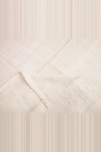 Plain White Hemp Kilim Rug,5x8 150,250 - Turkish Hemp Rug  $i