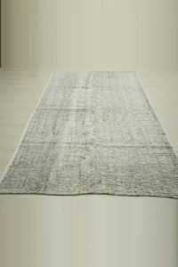 Plain White Hemp Kilim Rug 5x9 160,270 - Turkish Hemp Rug $i