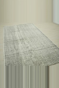 Plain White Hemp Kilim Rug 5x9 160,270 - Turkish Hemp Rug $i