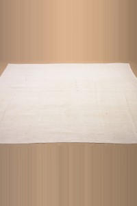 Plain White Organic Hemp Rug,6,5x10,5 200,319 - Turkish Hemp Rug $i