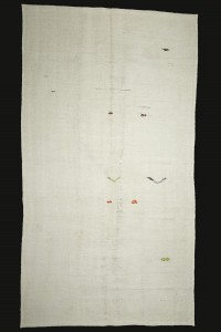 Plain White Turkish Hemp Kilim Rug 6x11 Feet  184,330 - Turkish Hemp Rug  $i