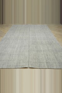 Primitive Decor Plain Light Gray Turkish Kilim Rug 8x11  226,347 - Grey Turkish Rug  $i