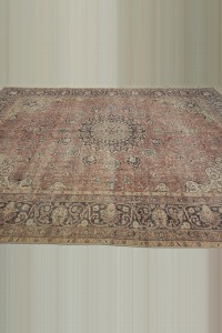 Primitive Decor Vintage Oushak Carpet Rug 9x12 260,357 - Oushak Rug $i