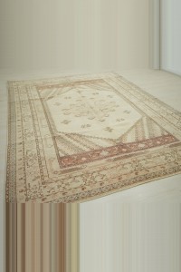 Primitive Decor Wool Oushak Rug 7x10 214,292 - Oushak Rug $i