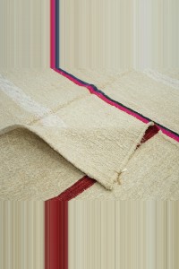 Primitive Striped Organic Hemp Kilim Rug 6x11 180,325 - Turkish Hemp Rug $i