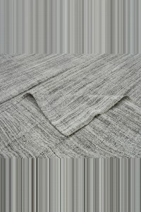 Primitive Striped Turkish Gray Kilim Rug 8x10  240,304 - Grey Turkish Rug  $i