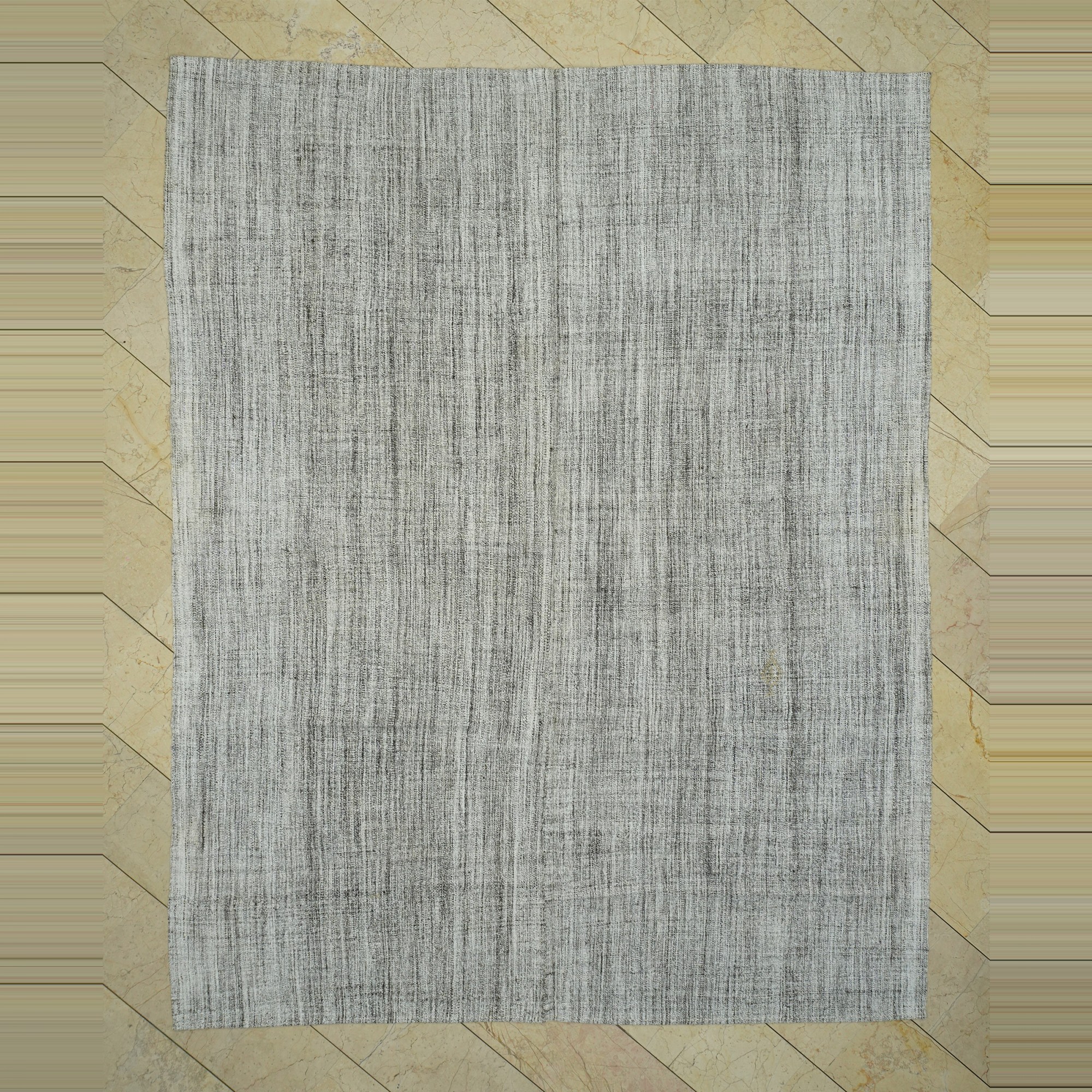 Primitive Striped Turkish Gray Kilim Rug 8x10  240,304 - Grey Turkish Rug