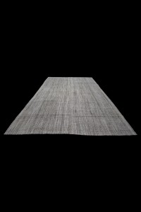 Primitive Striped Turkish Gray Kilim Rug 8x10 Feet  240,304 - Grey Turkish Rug  $i