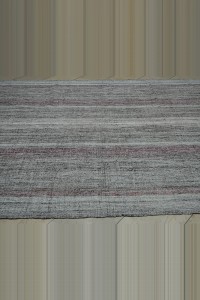 Primitive Striped Turkish Kilim Rug 7x10 Feet  223,321 - Grey Turkish Rug  $i