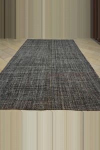 Primitive Turkish Gray Kilim Rug 8x12 Feet  230,367 - Grey Turkish Rug  $i
