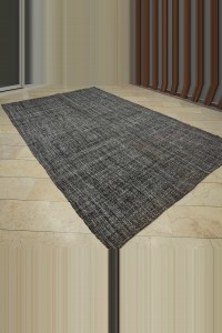 Primitive Turkish Gray Kilim Rug 8x12 Feet  230,367 - Grey Turkish Rug  $i