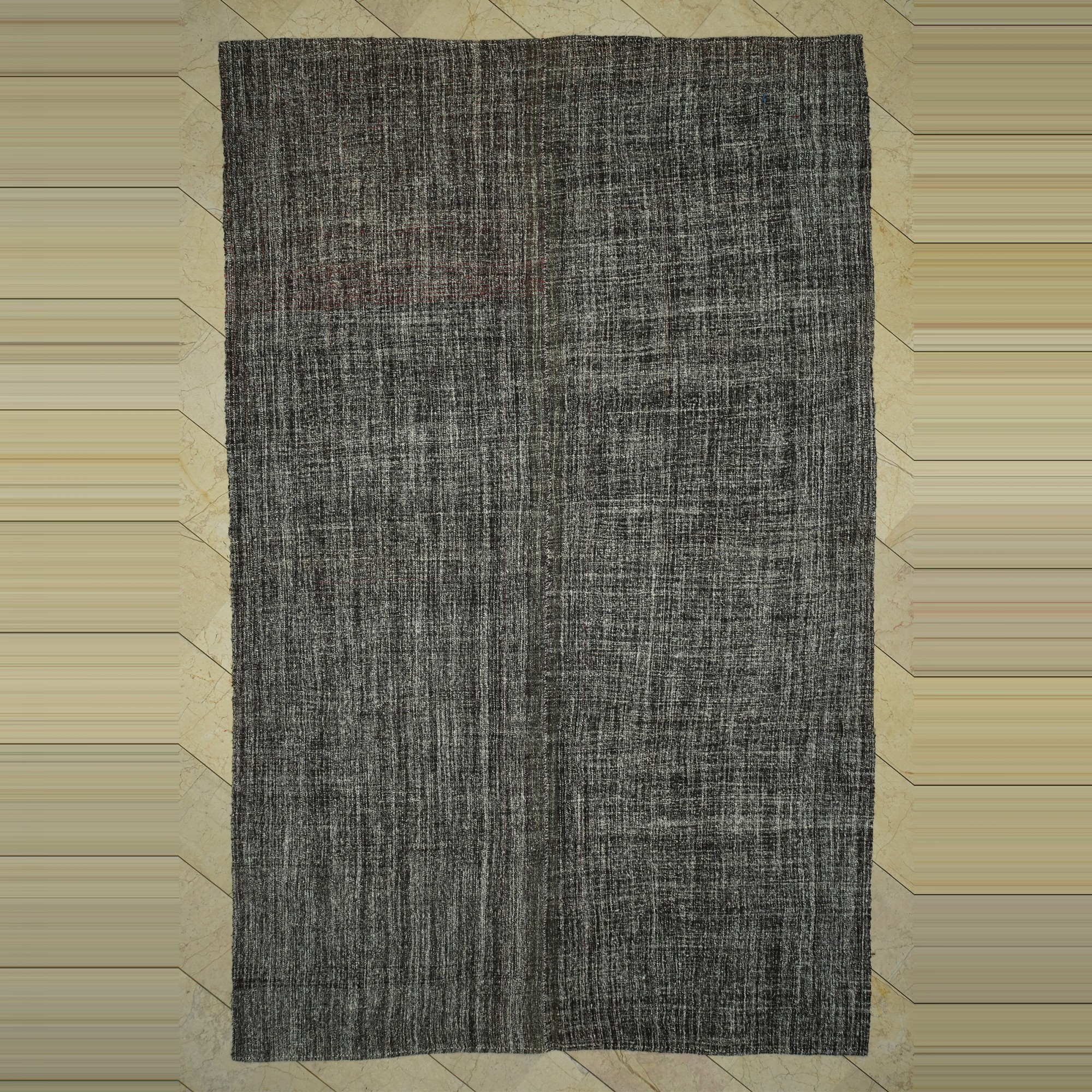 Primitive Turkish Gray Kilim Rug 8x12 Feet  230,367 - Grey Turkish Rug