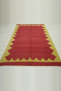 Red And Green Avonya Kilim Rug. 140,233 - Turkish Kilim Rug  $i