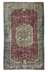 Turkish Carpet Rug Red and Green Turkish Carpet Rug 5x8 Feet 142,242