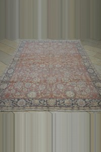 Red Blue Turkish Carpet Rug 6x9 Feet 178,265 - Oushak Rug $i