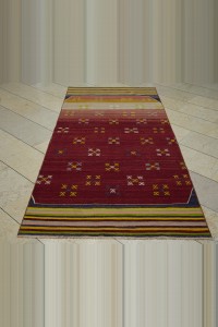 Red Kilim Rug Runner 4x8 Feet 118,252 - Turkish Rug Runner $i