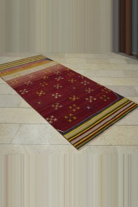 Red Kilim Rug Runner 4x8 Feet 118,252 - Turkish Rug Runner $i