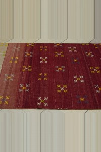 Red Kilim Rug Runner 4x8 Feet 118,252 - Turkish Rug Runner $i