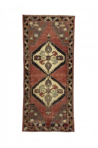 Turkish Rug Runner Red Turkish Oushak Rug 4x9 Feet 124,278