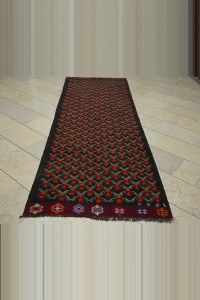 Revived Turkish Kilim Runner Rug 4x11 Feet 108,320 - Turkish Rug Runner  $i