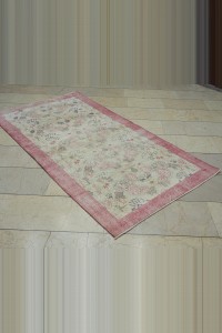 Rose Pattern Oushak Rug 4x7 Feet 110,205 - Oushak Rug $i