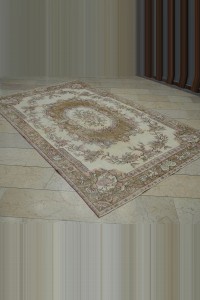 Rose Pattern Turkish Rug 6x10 Feet 181,294 - Oushak Rug $i
