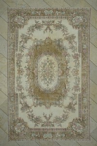 Rose Pattern Turkish Rug 6x10 Feet 181,294 - Oushak Rug $i