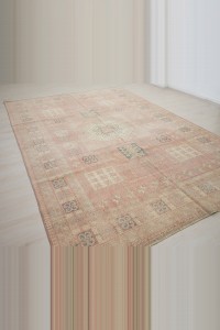 Salmon Pink Large Oushak Carpet Rug 8x11 Feet 227,335 - Oushak Rug $i