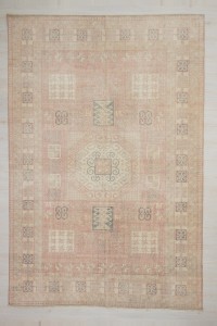 Salmon Pink Large Oushak Carpet Rug 8x11 Feet 227,335 - Oushak Rug $i