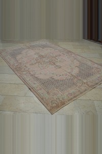 Salmon Pink Oushak Rug 6x9 Feet 176,272 - Oushak Rug $i