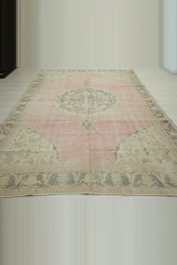 Salmon Pink Oushak Rug 7x11 Feet 220,336 - Oushak Rug $i