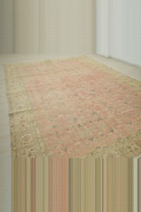 Salmon Pink Oushak Rug 8x12 Feet 254,368 - Oushak Rug $i