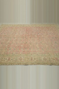 Salmon Pink Oushak Rug 8x12 Feet 254,368 - Oushak Rug $i
