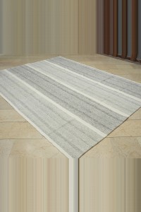 Scandinavian Style Gray And White Turkish Rug 7x10 215,290 - Grey Turkish Rug  $i