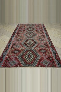 Semi Old Esme Kilim Rug 5x11 160,323 - Turkish Kilim Rug  $i