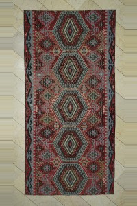 Turkish Kilim Rug Semi Old Esme Kilim Rug 5x11 160,323